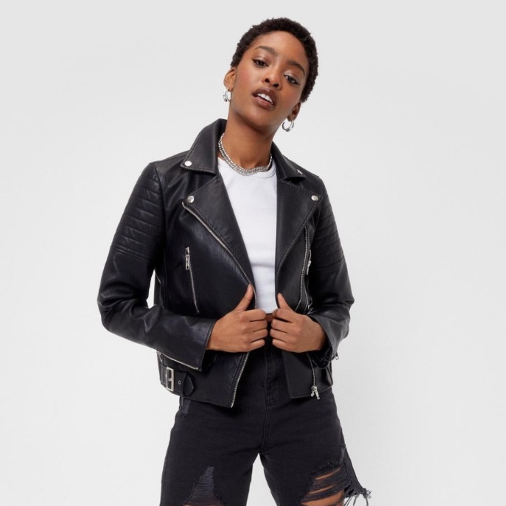 Vegan Leather Moto Jacket